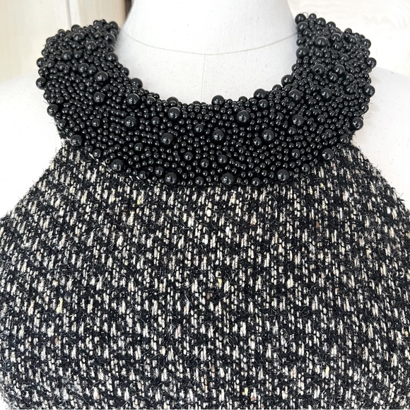 INC International Concepts Tweed Wool Blend Beaded Neck Sleeveless Dress - Picture 5 of 12